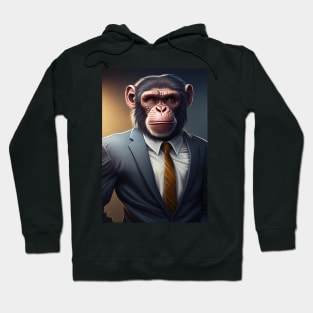 Adorable Monkey In A Suit - Fierce Chimpanzee Animal Print Art For Fashion Lovers Hoodie